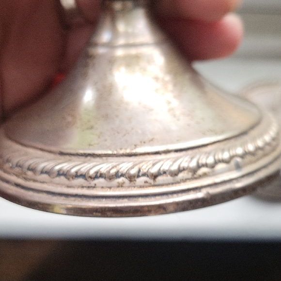 Elegant Sterling Silver Candle Holders - Picture 6 of 6